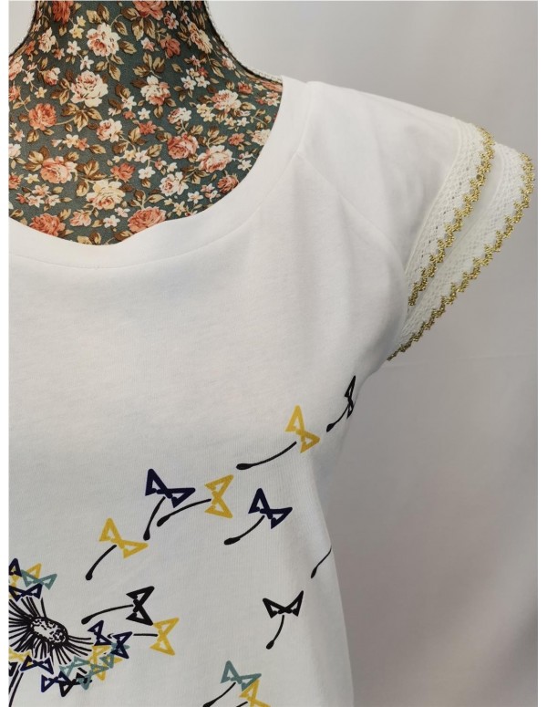 CAMISETA MUJER AKINOLAUDE BLANCA...